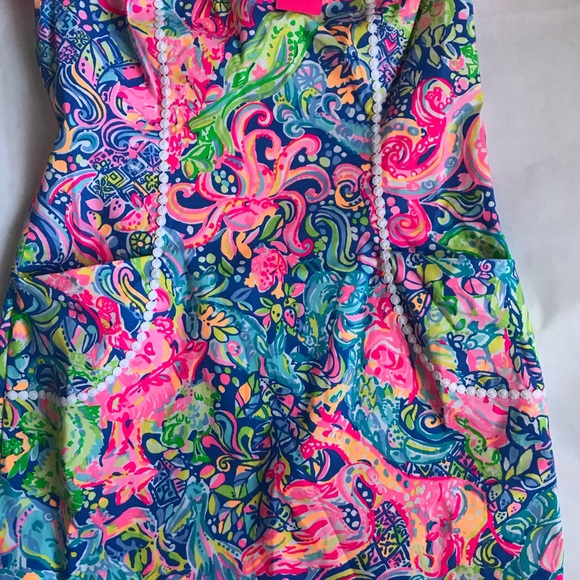 Lilly Pulitzer Coralynn Shift Dress Multi Pop Up 60 Animals - Picture 7 of 13